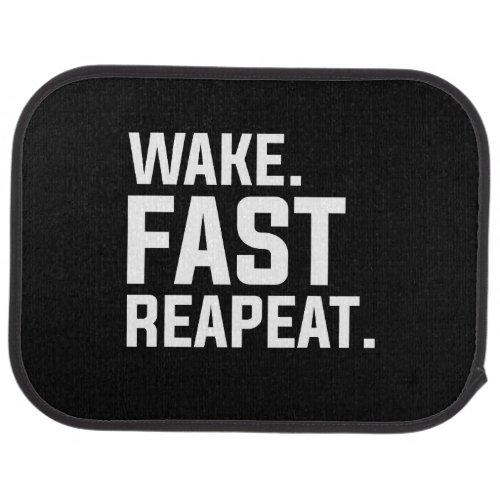 Funny Wake Fast Repeat Graphic Car Floor Mat