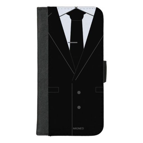 Funny Wallet with Business Black Suit Design