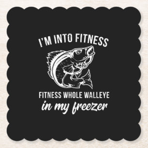 Funny Walleye Fishing Gift Walleye Fish Humor Fish Paper Coaster