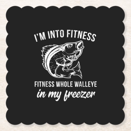 Funny Walleye Fishing Gift Walleye Fish Humor Fish Paper Coaster