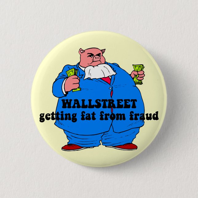 Funny wallstreet button (Front)