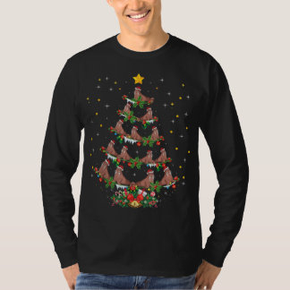 Funny Walrus Lover Xmas Gift Walrus Christmas Tree T-Shirt