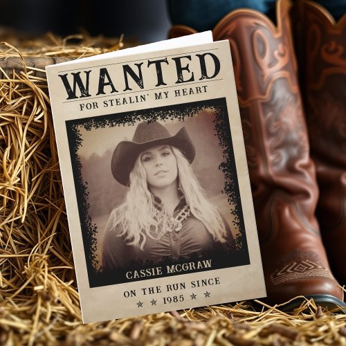 Funny Wanted Poster Husband Wife Happy Birthday