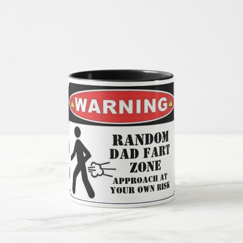 funny warning dad fart zone father gift for dad mug