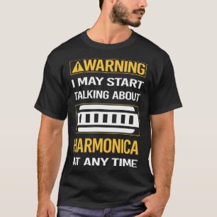 Funny Warning Harmonica Mouth Organ T-Shirt