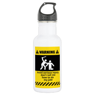 Funny Warning Injury Water Bottle