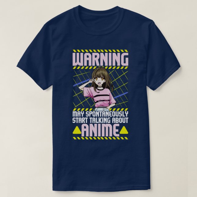 Funny Warning May Spontaneously Talk About T-Shirt (Design Front)