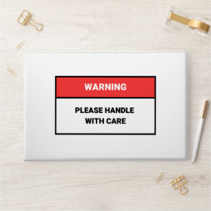Funny Warning Please Handle With Care Fragile HP Laptop Skin