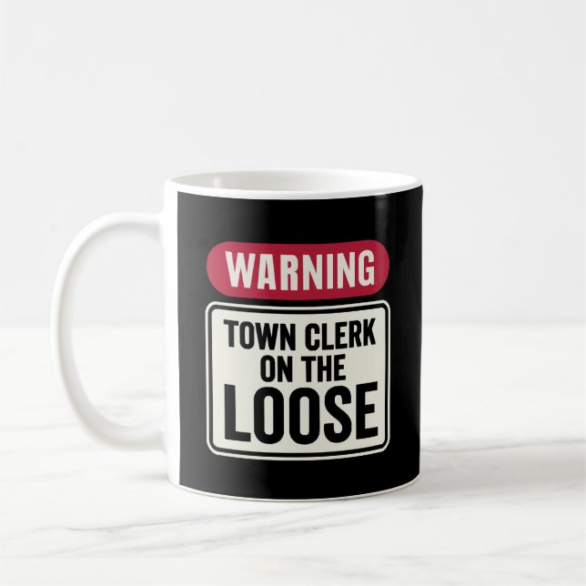 Funny Warning Shop Keeper On The Loose Humor Coffee Mug (Left)