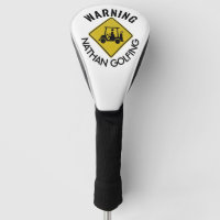 Funny Warning Sign Golf Cart Personalised Golf Head Cover