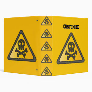 Funny Warning Sign Thunder_Cove 3 Ring Binder