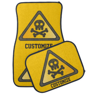 Funny Warning SignThunder_Cove Car Floor Mat