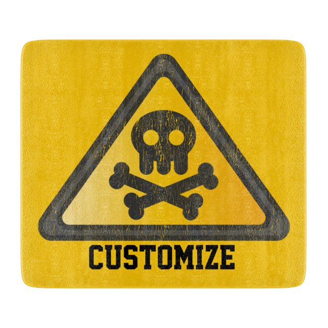Funny Warning SignThunder_Cove Cutting Board (Front)