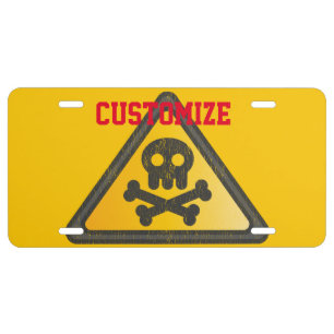 Funny Warning SignThunder_Cove License Plate
