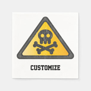 Funny Warning SignThunder_Cove Napkins