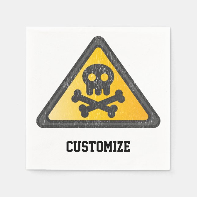 Funny Warning SignThunder_Cove Napkins (Front)