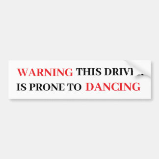 Funny warning sticker for car bumper