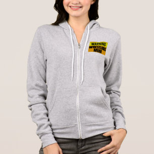 Funny Warning Wrestling Mom Sports Sign Graphic Hoodie
