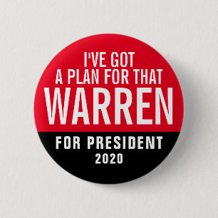 Funny Warren for President 2020 Button