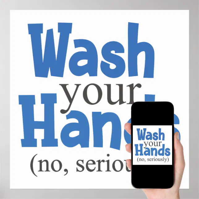 Funny Wash Your Hands Bathroom Hygiene Sign | Zazzle