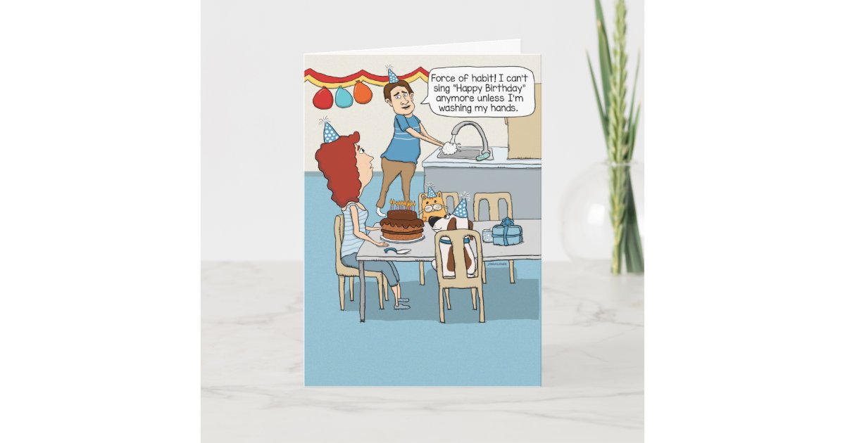 Funny Washing Hands Singing Happy Birthday Card | Zazzle Funny Washing Hands Singing Happy Birthday Card | Zazzle