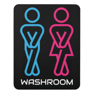 Funny Washroom Door Sign