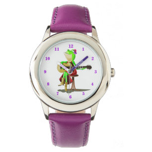 Funny Watch with Frog Playing Guitar