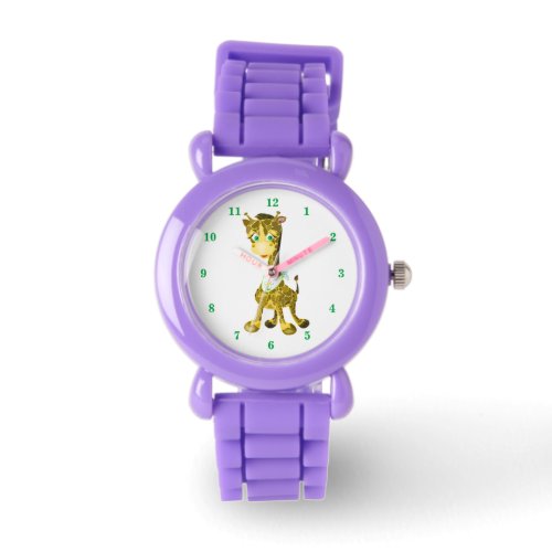 Funny Watch with Happy Baby Giraffe