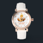 Funny Watch with Happy Yellow Duck - Smile<br><div class="desc">Funny Watch with Yellow Duck Playful Wink Happy Smile Cartoon Drawing and Text - Choose / Add Your Unique Text / Font / Colors - Make Your Special Watches Gift - Resize and move or remove and add elements / image with customization tool ! - Drawing and Design by MIGNED....</div>