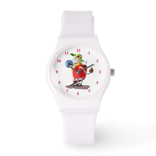 Funny Watch with Modern Cow (Front)