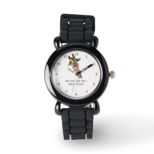 Funny Watch with Playful Giraffe - Smile