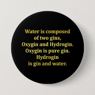 Funny Water and Gin Joke Button