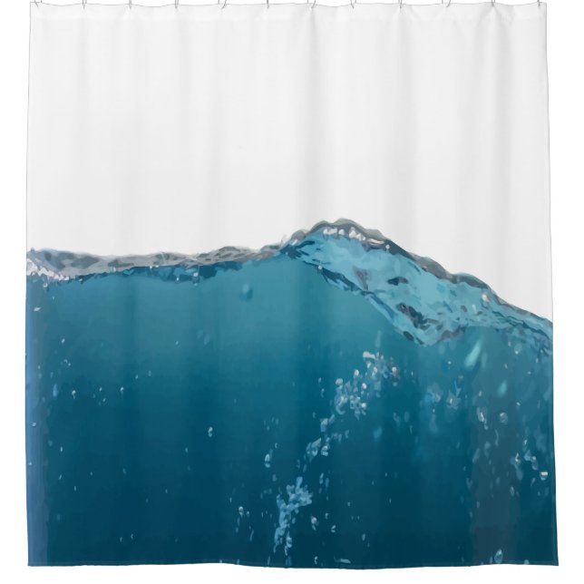 Funny Water Novelty Humor art Shower Curtain (Front)
