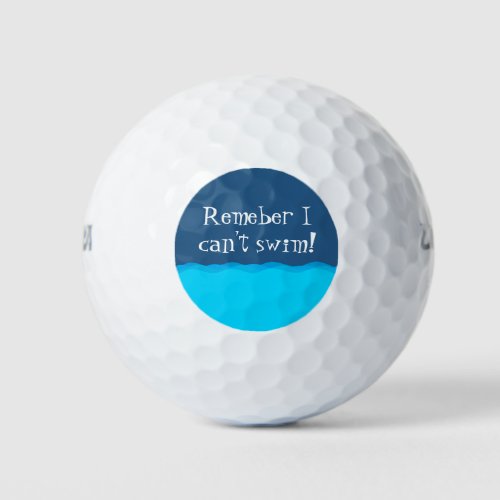 Funny Water Trap Fear Golf Balls