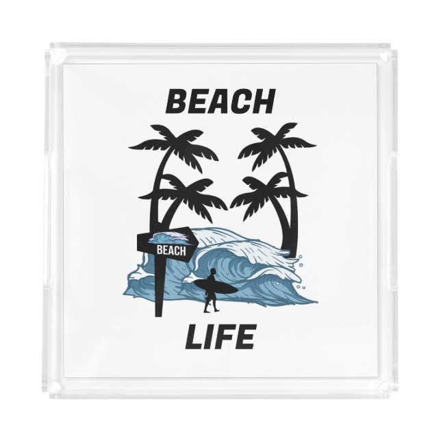 Funny Water Wave Acrylic Tray (Front)