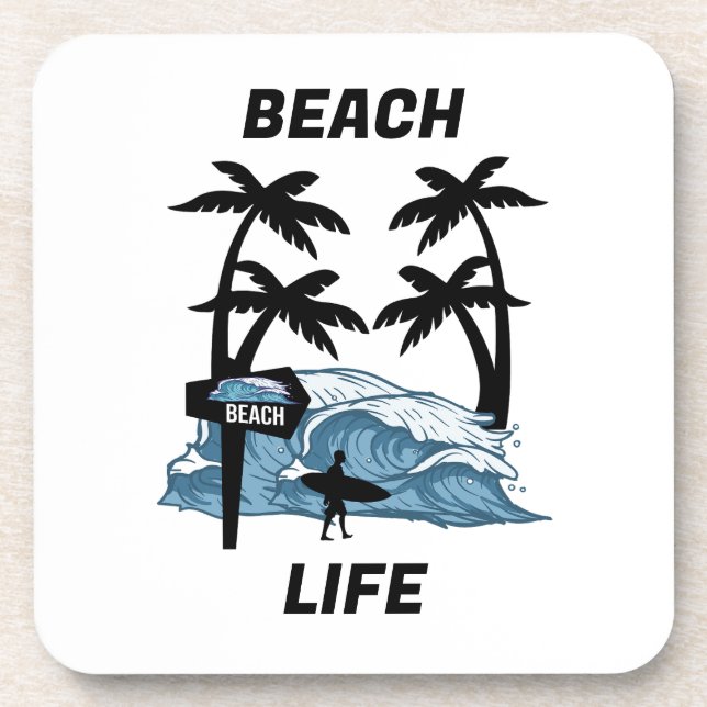 Funny Water Wave Beverage Coaster (Front)