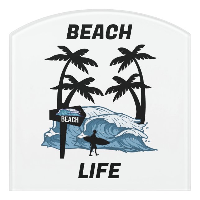 Funny Water Wave Door Sign (Contour Front)