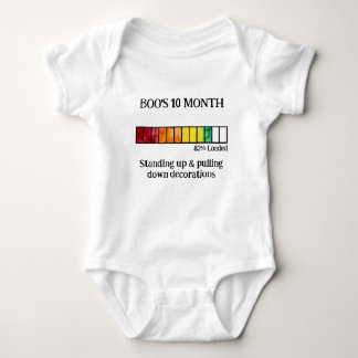 Funny Watercolor Baby Milestone Bodysuit |10 Month