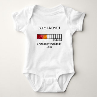 Funny Watercolor Baby Milestone Bodysuit | 5 Month