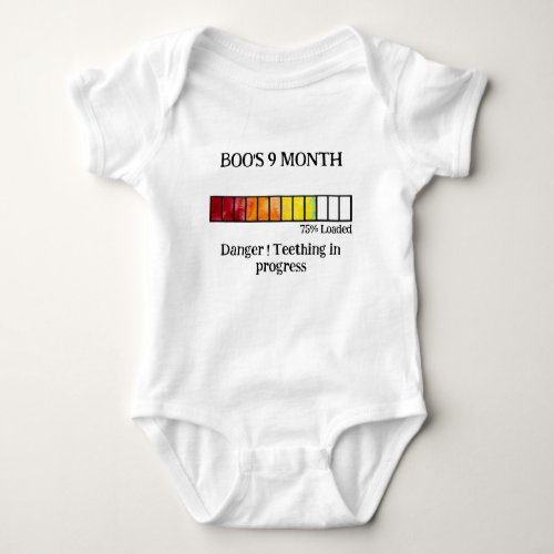 Funny Watercolor Baby Milestone Bodysuit | 9 Month