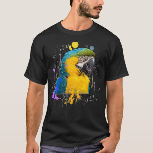 Blue Gold Macaw Parrot Wearing Shirt Stock Photo 2242137339