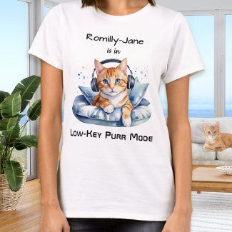 Funny Watercolor Cat Humor Personalized