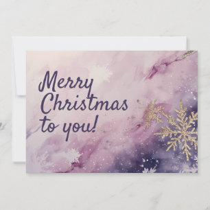 Funny Watercolor Christmas Greeting Card 