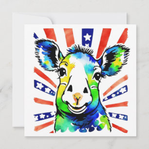 Funny watercolor colorful sheep