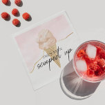 Funny Watercolor Ice Cream Bridal Shower Napkins<br><div class="desc">Funny Watercolor Ice Cream Bridal Shower Napkins</div>