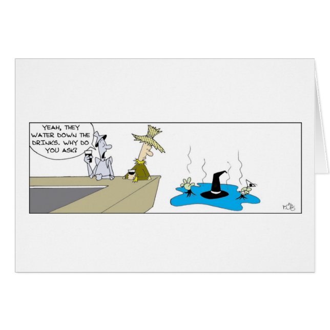 Funny Watered Down Drinks Cards (Front Horizontal)