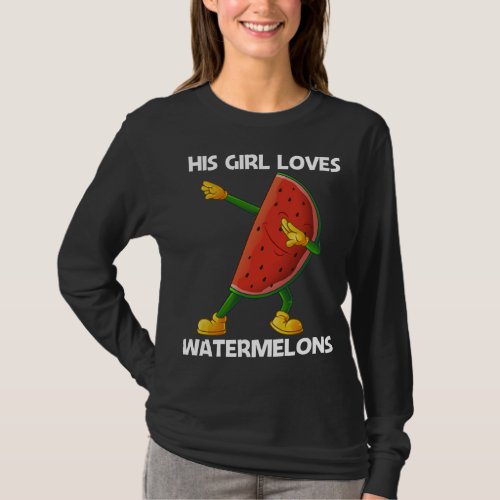 Funny Watermelon Art For Girls Kids Melon Fruit Pl T_Shirt