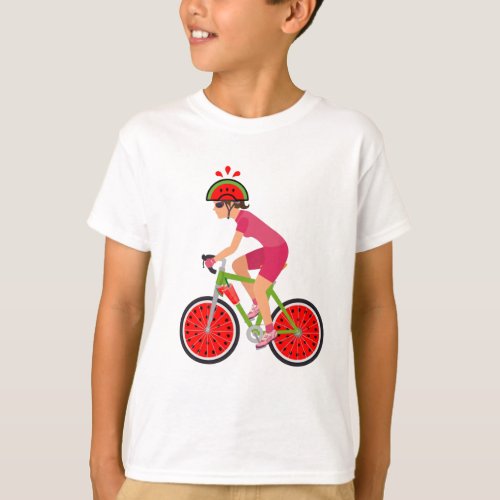 funny watermelon cycle for hello summer 2022 T_Shirt