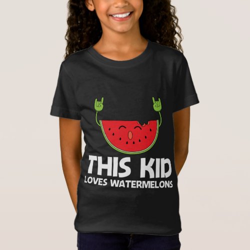 Funny Watermelon Designs Kids Toddlers Summer Frui T_Shirt