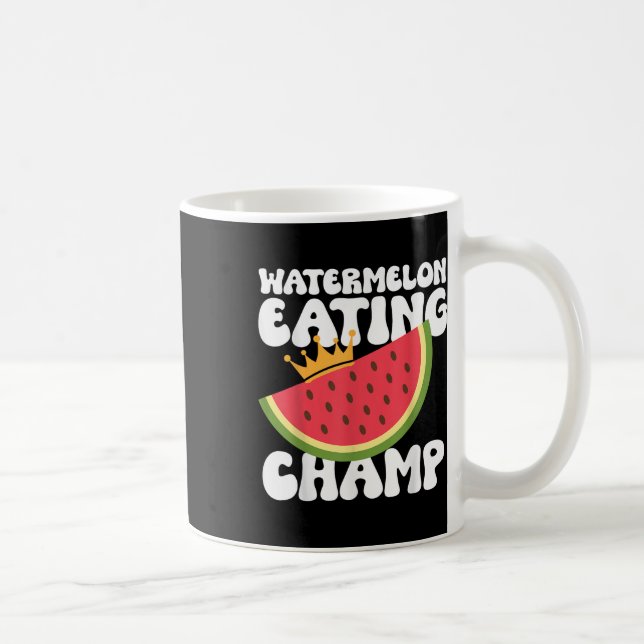 Funny Watermelon Eating Champ Summer Eating  Coffee Mug (Right)
